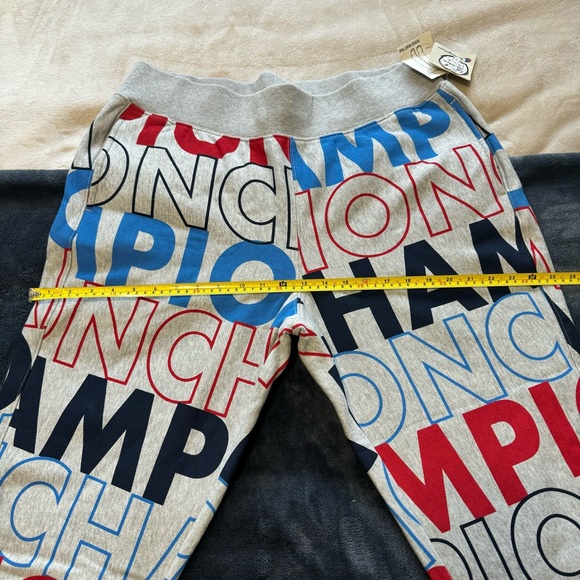Champion Reverse Weave Logo Sweatpants Jogger New Red White Grey Size 2XL - Picture 13 of 16